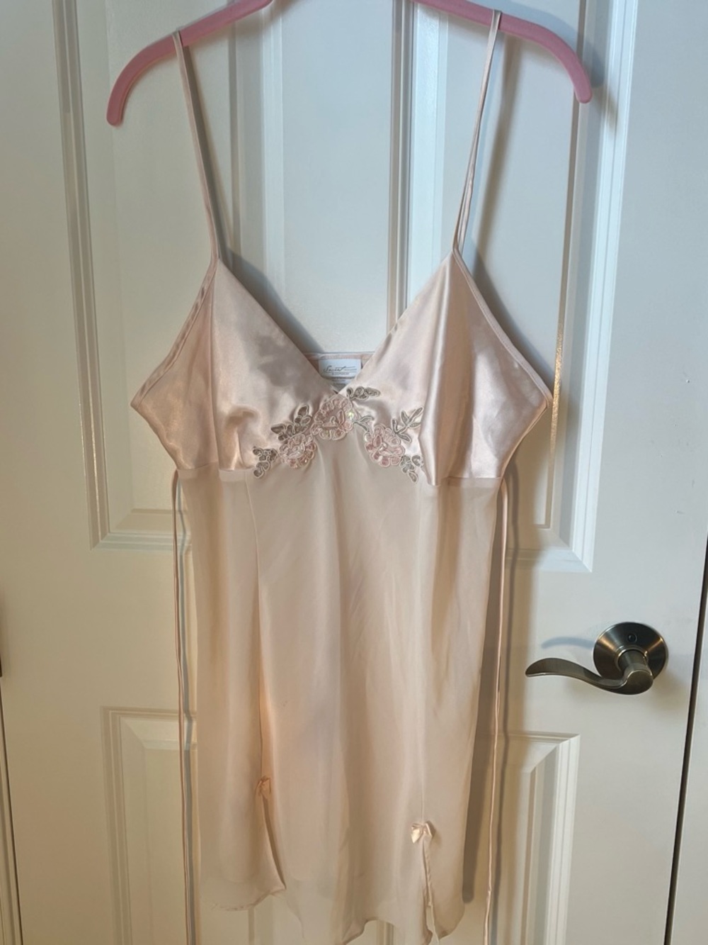 Secret Treasures Blush Pink Satin-Trim Sheer Chemise
